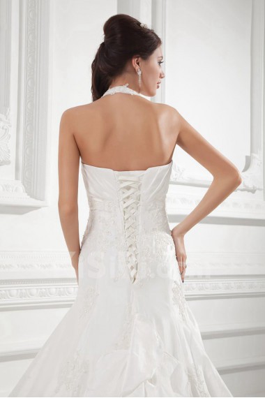Taffeta Sweetheart A Line Gown with Embroidery