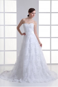 Organza Sweetheart A Line Gown