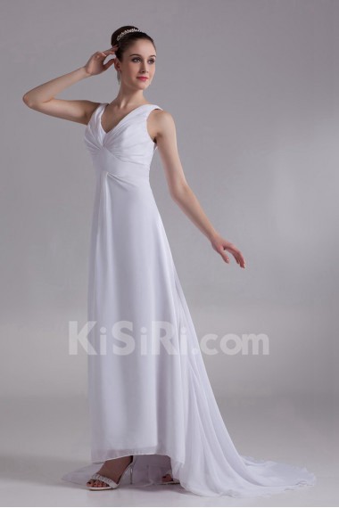 Chiffon V-Neck A Line Gown