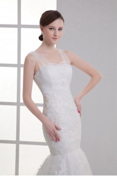 Mermaid Gown with Embroidery