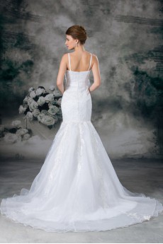Organza Sheath Gown with Sash