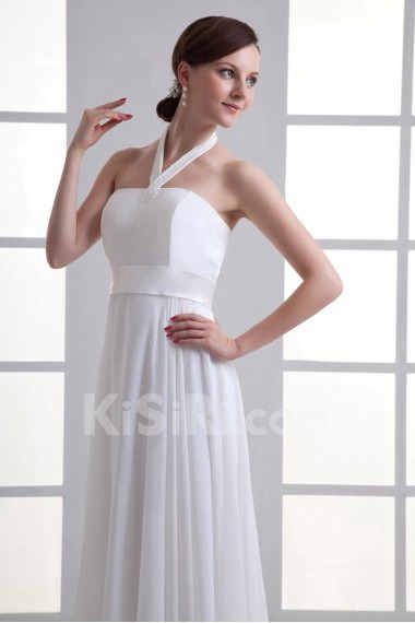 Chiffon Halter Column Gown