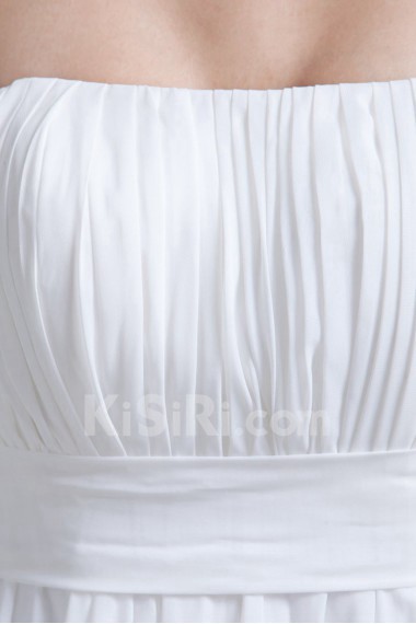 Chiffon Strapless Column Gown