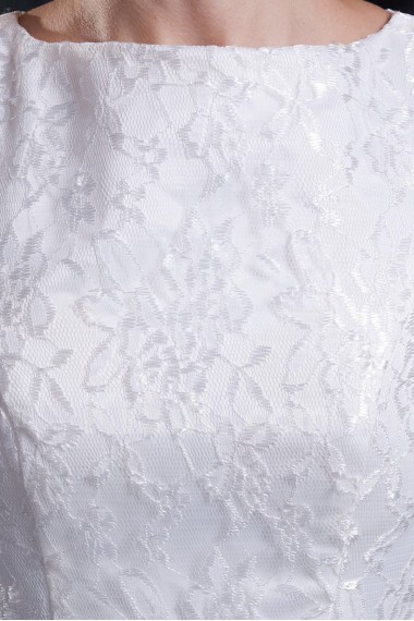 Lace Straps Sheath Gown with Embroidery