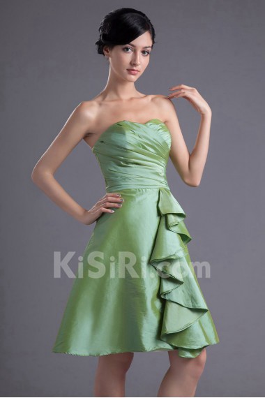 Taffeta Sweetheart Knee Length Dress