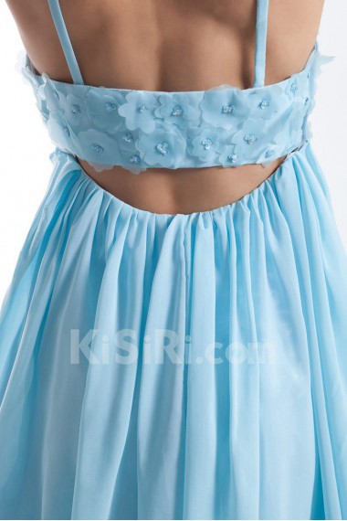 Chiffon Short Dress with Embroidery