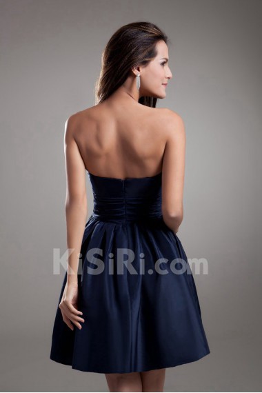 Taffeta Strapless Short Dress