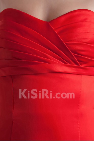 Satin Sweetheart Knee Length Dress