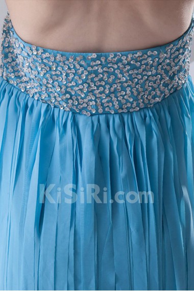 Chiffon Sweetheart Short Dress with Sequins
