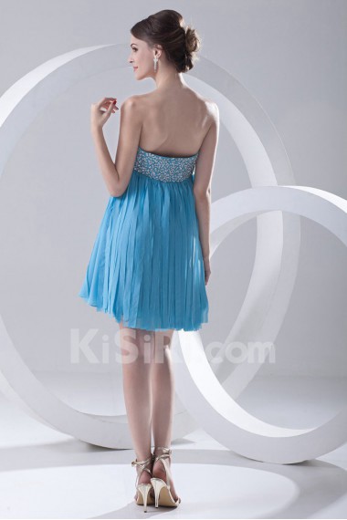 Chiffon Sweetheart Short Dress with Sequins