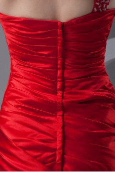 Satin Asymmetrical Short Bow Dress