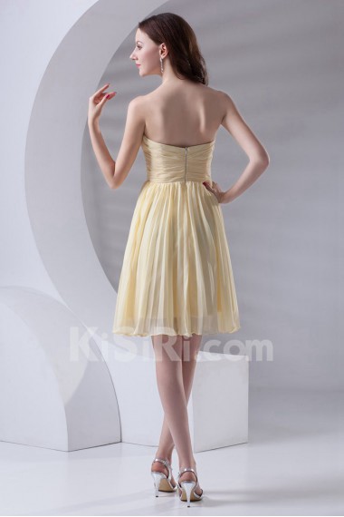 Chiffon Sweetheart Knee Length Dress