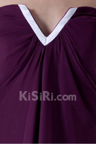 Chiffon V-Neck Short Dress