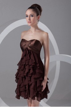 Chiffon Sweetheart Short Dress