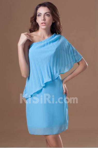 Chiffon Asymmetrical Knee Length Dress