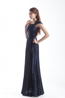 Satin One Shoulder Column Dress