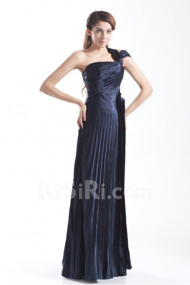 Satin One Shoulder Column Dress