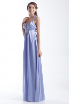 Satin Halter Empire Dress