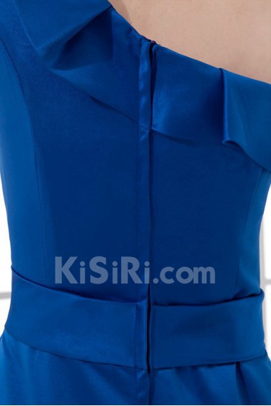 Satin Asymmetrical Sheath Dress
