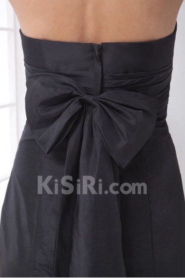 Satin Strapless Sheath Ankle-Length Dress