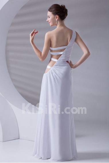 Chiffon One Shoulder Sheath Asymmetrical Dress