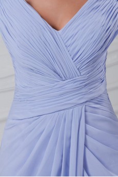 Chiffon V-Neck Column Dress