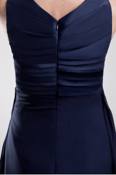 Chiffon V-Neck Column Dress with Hand-made Flowers