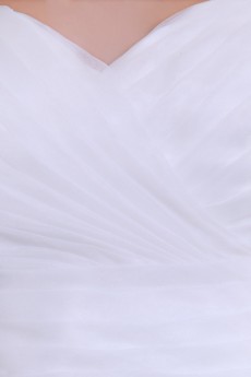 Organza Satin Sweetheart A-Line Dress