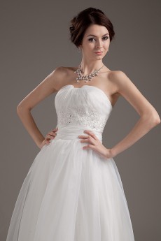 Satin and Organza Sweetheart Ankle-length Ball Gown