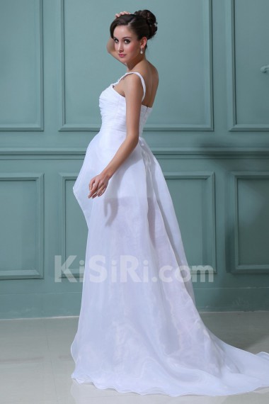 Yarn and Satin One-Shoulder A-line Dress