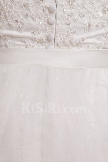 Satin and Tulle Sweetheart Short Dress