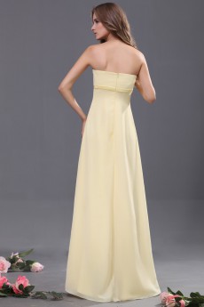Chiffon Scoop Neckline Floor Length Empire Dress with 