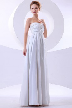 Chiffon Strapless Floor Length Empire Dress