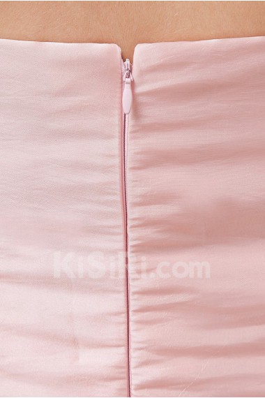 Chiffon Strapless Sheath Dress with Ruffle and Jacket