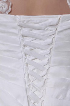 Taffeta Lace Beading V-Neck Plus Size Gown