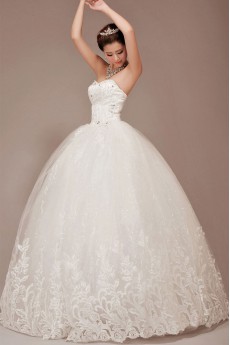 Tulle Sweetheart Floor Length Ball Gown with Sequins