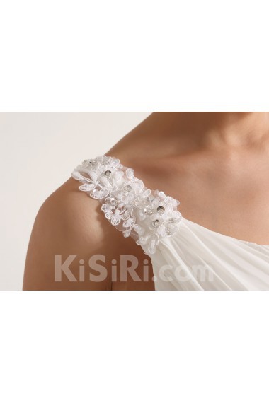 Chiffon One Shoulder A-line Gown