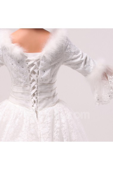 Lace Off-the-Shoulder Floor Length Ball Gown with Sequins