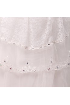 Lace Off-the-Shoulder Floor Length Ball Gown with Sequins