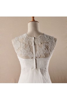 Lace Jewel Neckline A-line Dress