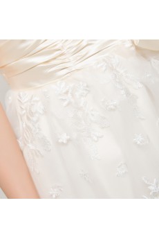 Lace Strapless Short A-line Dress with Bow