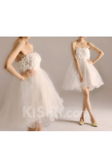 Tulle Strapless Short Dress