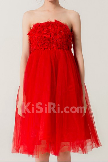 Tulle Strapless Short Dress