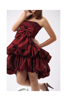 Satin Strapless Short Dress