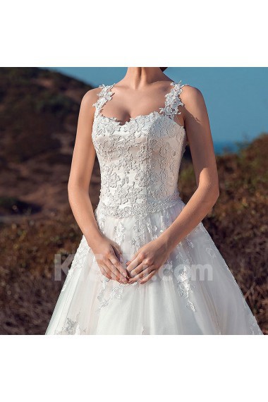 Satin,Tulle,Lace Sweetheart A-line Dress with Embroidery