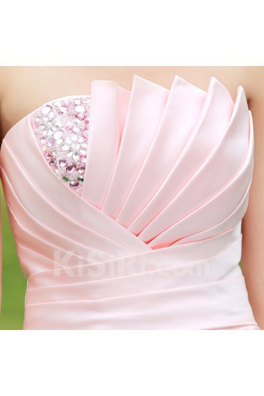 Satin Scallop Dress with Diamond
