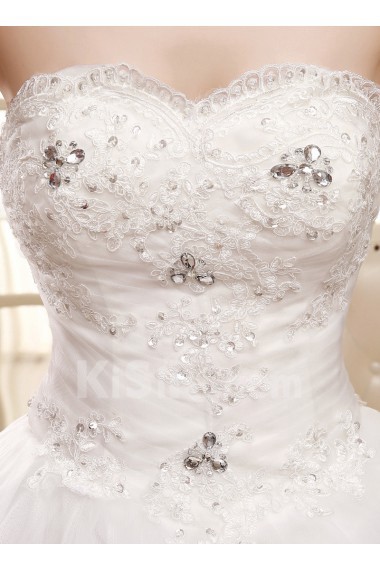 Tulle Sweetheart Ball Gown Dress with Beading and Embroidery