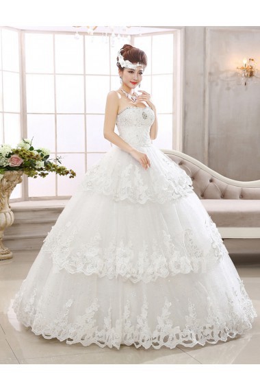 Lace Sweetheart Ball Gown Dress with Beading and Sequin