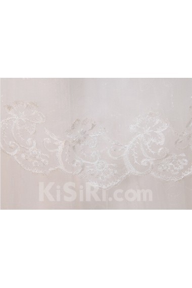 Lace and Tulle Sweetheart Ball Gown Dress with handmade Flower