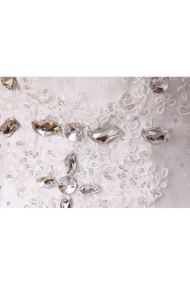 Lace and Tulle sweetheart Ball Gown Dress with Beading